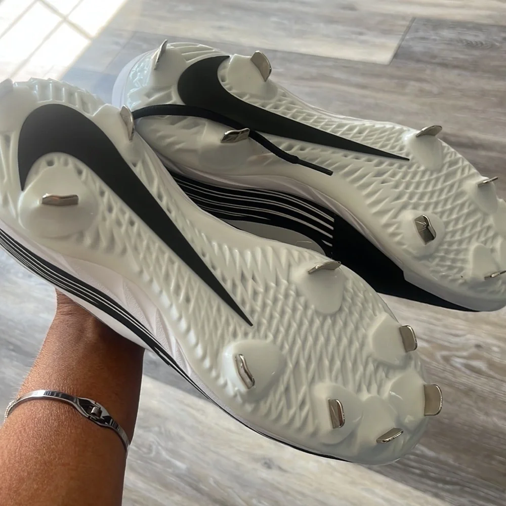 Nike New Lunarlon Hyper diamond 3 Varsity Black/White Size 10 softball NWT